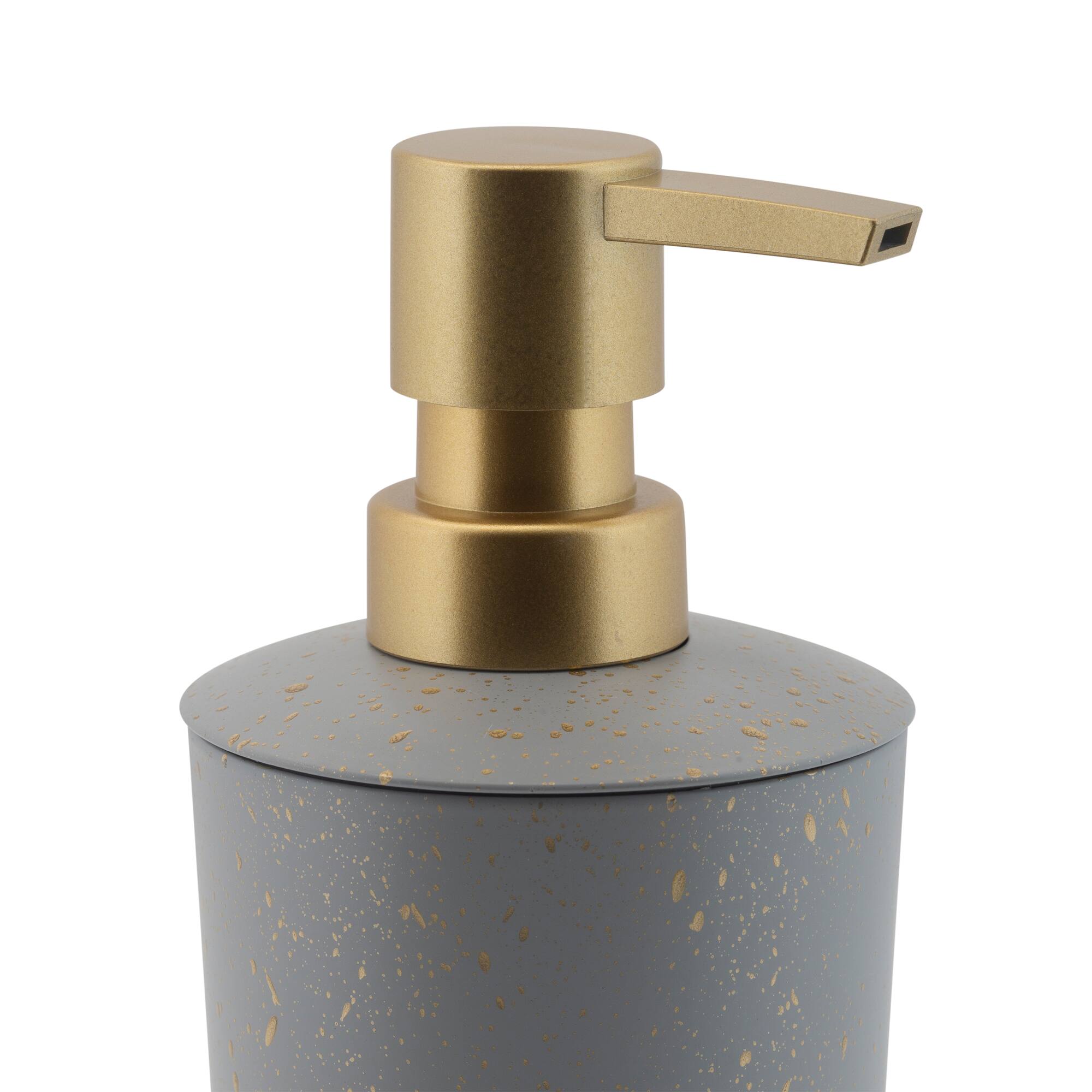 Elle Décor Gray Modern Metal Soap Pump